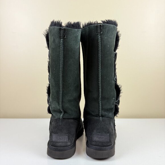EUC UGG Bailey Button Triplet II Black Boots S/N 1016227 - Picture 4 of 11